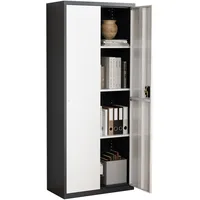 VCM Malivo Aktenschrank 4fach 80 x 40 x 180 schwarz