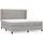 vidaXL Boxspringbett mit Matratze Hellgrau 160x200 cm Stoff1398343