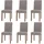 Mendler Esszimmerstuhl Littau Stoff hellgrau 6er Set