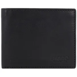 mano Don Simon Geldbörse Leder 11 cm - Schwarz