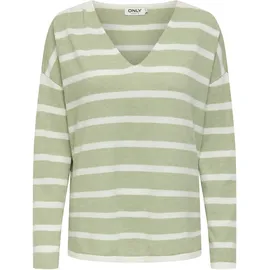 Only Strickpullover mit V-Ausschnitt Grün M