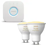 Philips HueWA 4,3 Watt GU10 2P EUR + Philips HUE Bridge EU