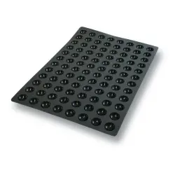 SCHNEIDER Silikonbackform, schwarz 115338 , Form: Mini Halbkugeln