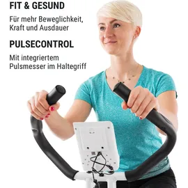 capital sports Azura Air Heimtainer, F Bike mit Magnet-Widerstand, Heimtrainer-Fahrrad Klappbar, Fitness Fahrrad Heimtrainer für Ausdauertraining ... - Weiß