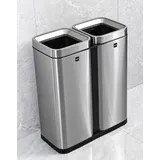 helit the twin bin Mülleimer 2x 30,0 l edelstahl