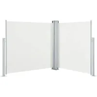 vidaXL Seitenmarkise 100 x 600 cm Cremeweiß Polyester