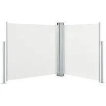 vidaXL Seitenmarkise 100 x 600 cm Cremeweiß Polyester
