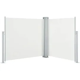 vidaXL Seitenmarkise 100 x 600 cm Cremeweiß Polyester