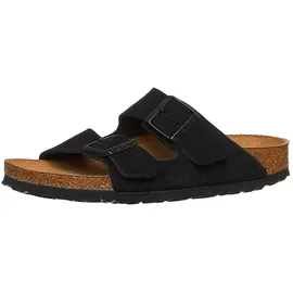 Birkenstock Arizona Weichbettung Veloursleder schmal schwarz 37