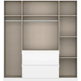 Rauch Drehtürenschrank »Kleiderschrank Schrank Garderobe Wäscheschrank NIDDA mit moderner«, griffloser Front sowie Push-to-Open Funktion MADE IN GERMANY, weiß