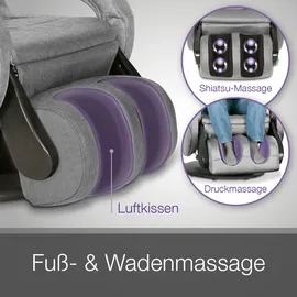 eloneo Komfort Deluxe Stoff graumeliert mit Aufstehhilfe