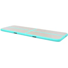 vidaXL Aufblasbare Gymnastikmatte mit Pumpe 800x100x10 cm PVC Grün
