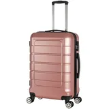 Cahoon / Hartschalenkoffer Trolley Reisekoffer Kofferset 4 Rollen M-L-XL-Set 201 rose-gold Mittelgroßer Koffer