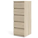 VCM ebuy24 Noulan Kommode 5 Schubladen, Eichen Dekor