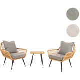 Mendler Poly-Rattan Garnitur 7-tlg. Dunkelgrau