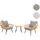 Mendler Poly-Rattan Garnitur 7-tlg. Dunkelgrau