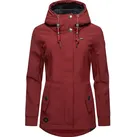 Softshelljacke RAGWEAR "Monadde Softshell", Damen, Gr. L (40), rot, Obermaterial: 97% Polyester, 3% Elasthan. Innenfutter: 100% Polyester, figurumspielend Po-bedeckend, verstellbar ohne Bündchen mit Druckknopf, Jacken Softshelljacke, Praktische wasserabweisende Softshell Damenjacke