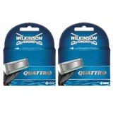 Wilkinson Sword 7007094E Quattro Plus Klingen, 4 Stück