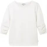 Tom Tailor Sweatshirt Struktur-Optik Off White S