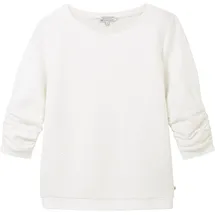 Tom Tailor Sweatshirt Struktur-Optik Off White S