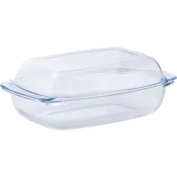Auflaufform VAN WELL, transparent, B:34cm T:22,5cm, Glas, Auflaufformen, feuerfestes Glas, 4,1 Liter