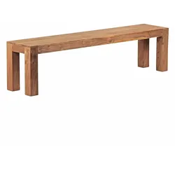 KADIMA DESIGN Esszimmer Sitzbank MUMBAI Massiv-Holz Akazie 180 x 45 x 35 cm Holz-Bank Natur-Produkt Küchenbank im