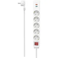 Hama Steckdosenleiste 5-fach 1,4 m Weiß