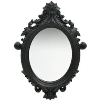 Furnicato Wandspiegel im Schloss-Stil 56x76 cm Schwarz (1-St) schwarz