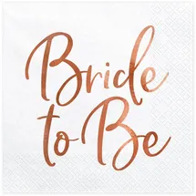 buttinette Papierserviette Bride to be", 33 x 33 cm, 20 Stück