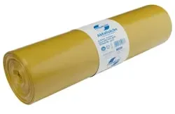 DEISS PREMIUM Abfallsack 70 Liter gelb, ca. 1320 g/Rolle, Typ 100 13707 , 1 Rolle = 25 Säcke
