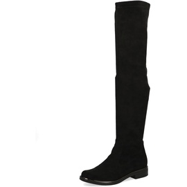CAPRICE Damen Overknee Stiefel Flach Elegant Weite G, Schwarz (Black Stretch), 40.5 EU