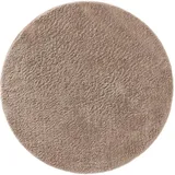 benuta nest Hochfloorteppich Rund, Soda Beige, ø 120 cm - Moderner Kurzflor-Teppich für Wohnzimmer
