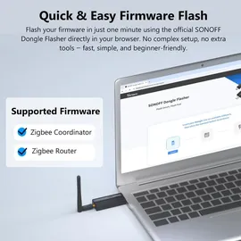 Sonoff Zigbee 3.0 USB Dongle Plus,Zigbee Gateway TI CC2652P + CP2102N Zigbee USB Stick,Zigbee Hub für ZHA in Home Assistant or Zigbee2MQTT,Open HAB etc.