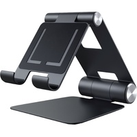 Satechi R1 Aluminium Hinge Holder, Foldable Tablet Stand, Black