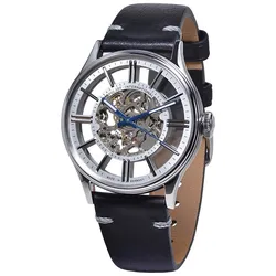 Poljot International 6114.1220101 Unisex-Uhr Handaufzug Vintage Skeleton Schwarz/Silber