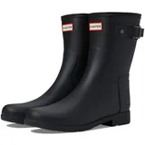 HUNTER Damen Gummistiefel schwarz/feuerrot/ecru 37 - 37 EU