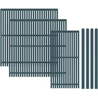 Kiehn-Holz Dichtzaun Set 7-tlg. 1,88 x 483 m anthrazit 5164262956
