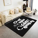 Spiel Modern Teppich 150x200cm Gamer Essen Schlaf Muster Wohnzimmer Teppiche Spielraum Dekor Teppich Geometrische Gamepad Indoor Bodenmatte Moderne Spielkonsole Controller Schwarz Outdoor Teppich