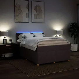 vidaXL Boxspringbett 140 x 200 cm Dunkelbraun
