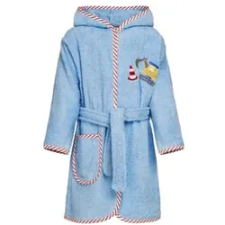 Playshoes Frotte-Bademantel Bagger blau, 110/116