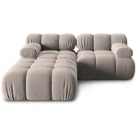 Micadoni Sofa Bellis, modular 3-Sitzer mit flachem Modul beige