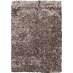 Hochflor-Teppich BRUNO BANANI "Alga", grau (taupe), B:240cm H:40mm L:330cm, Kunstfaser, Teppiche, Uni, Shaggy, Langflor, besonders weich und kuschelig, Wohnzimmer