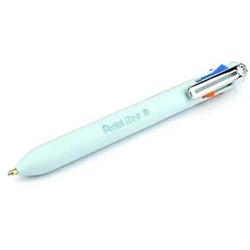 Pentel 4-Farben-Kugelschreiber iZee 4C hellblau, Schreibfarbe: orange, pink, hellblau, violett, 1 St.