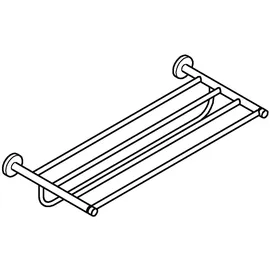 Grohe Essentials Badetuchhalter 5-armig Grau/Silber 40800001