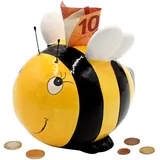 Dekohelden24 Keramik Spardose als Biene - Spar-Biene - Bienensparbüchse - Saving-Box, Größe L/B/H: ca. 15 x 10 x 13 cm