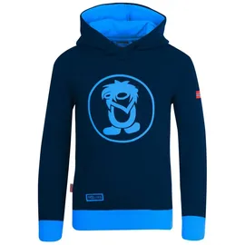 TROLLKIDS Baumwoll Hoodie Pullover mit Kapuze Troll, Marineblau/Mittelblau, Größe 98 - 98