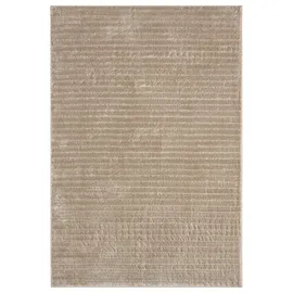 LeGer Home by Lena Gercke Teppich "Selma", beige, B:60cm H:19mm L:90cm, Kunstfaser, LEGER HOME BY LENA GERCKE, Teppiche, Teppich, Hoch-Tief-Struktur, Streifen Design, weich, Wohnzimmer, Schlafzimmer