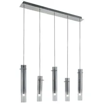 LUCANDE Korvitha 5 LED Pendelleuchte Smoke/Silver