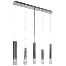 LUCANDE Korvitha 5 LED Pendelleuchte Smoke/Silver