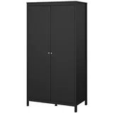 VCM Kleiderschrank Madrid 2-türig 0 x 0 x 0 cm Schwarz